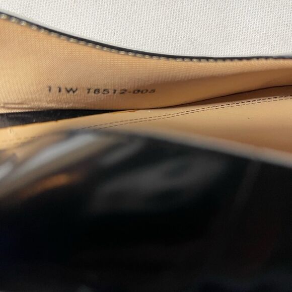 Trotters leather black sling back shoes Round toe embellished with a bow SZ11W - Picture 10 of 10